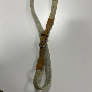 BLUE & WHITE FABRIC BELT,  SIZE 38